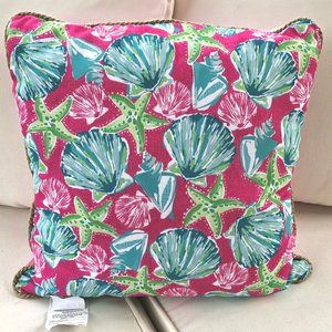 Cynthia Rowley Seashell & Stripe Throw Pillow.